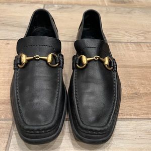 🖤 GUCCI Horsebit Driving Loafers Black Leather